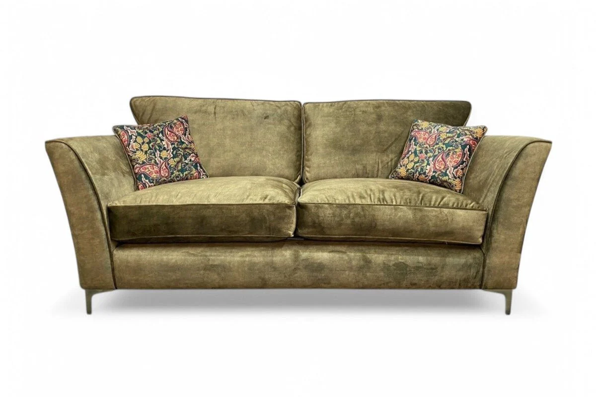 Sasha Large 4 Seater Classic Back Sofa, Antique Brass