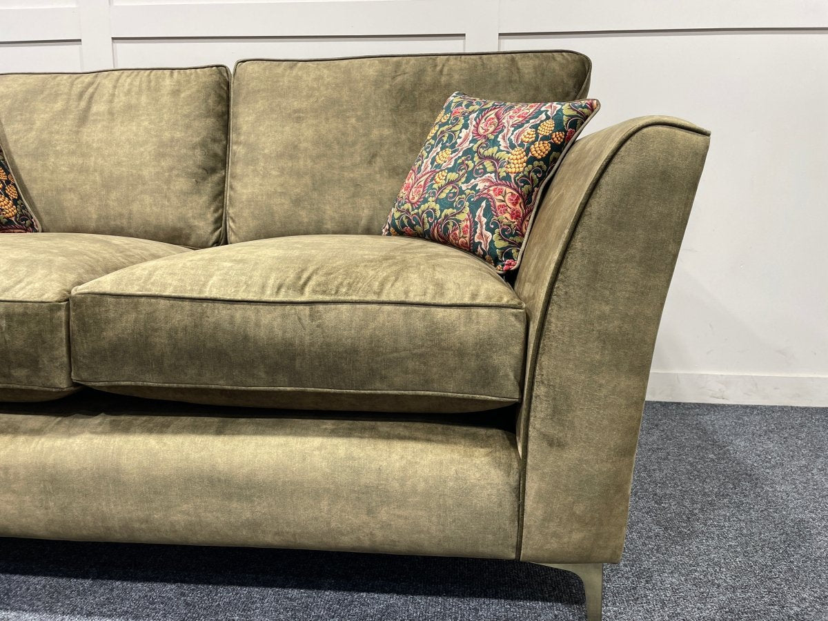 Sasha 2 Seater Classic Back Sofa, Chrome - Image 3