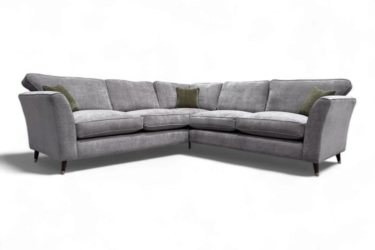 Sasha Large Corner Sofa, Chrome