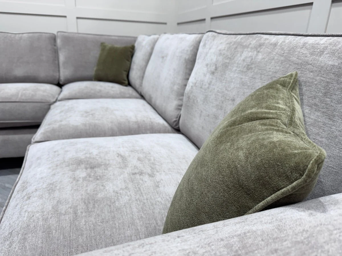 Sasha Large Corner Sofa, Chrome - Image 10