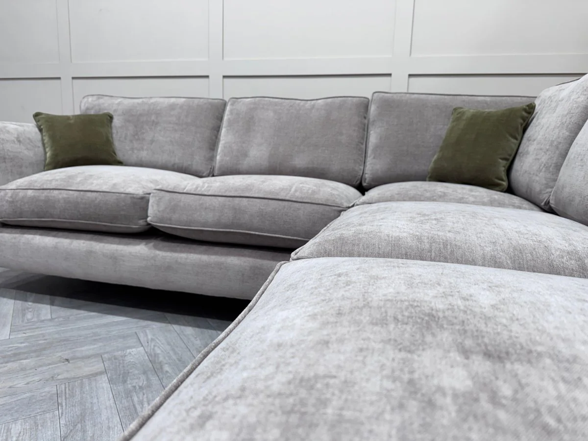 Sasha Large Corner Sofa, Chrome - Image 11