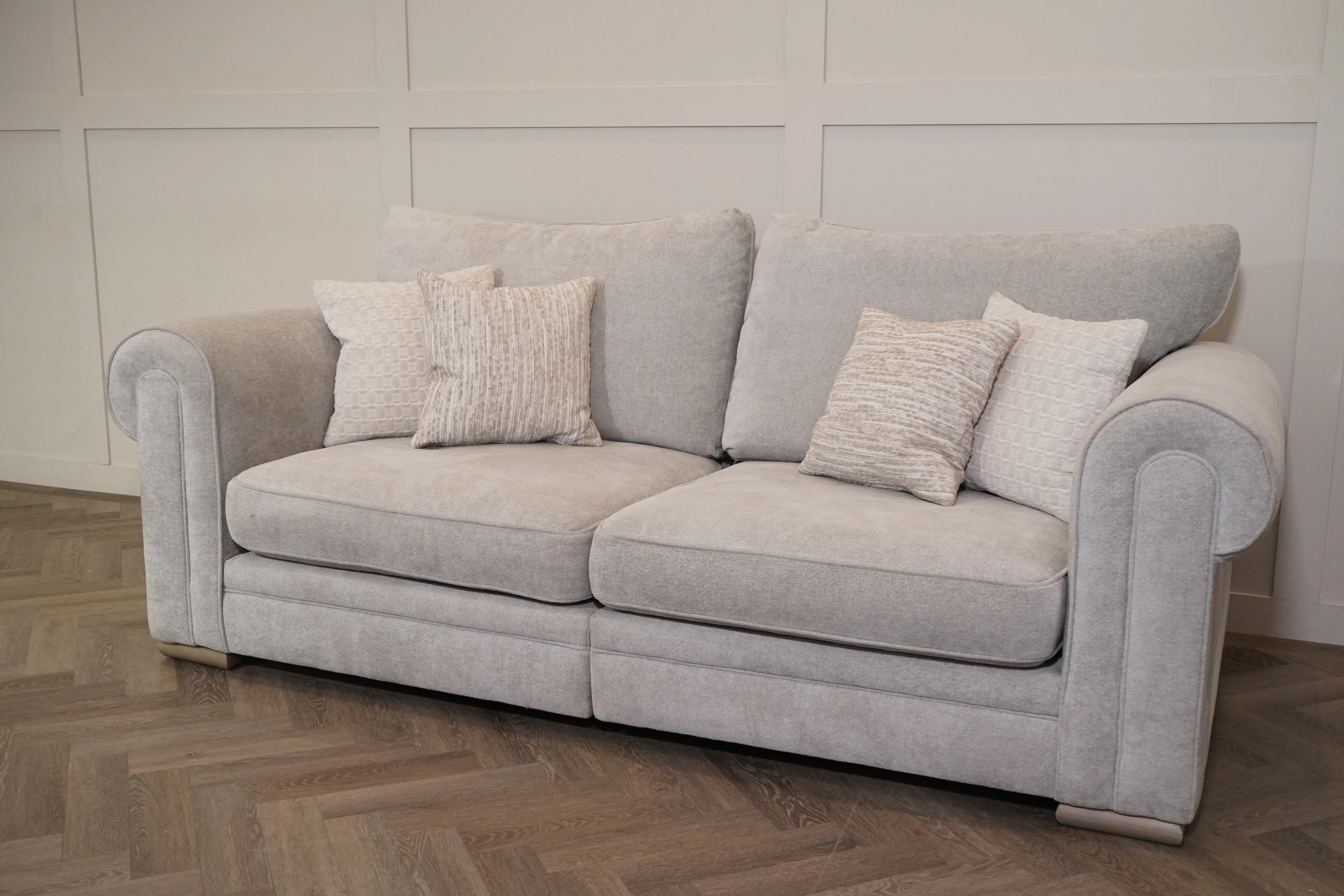 Titan 4 Seater Fabric Split Sofa, Tabby Cloud - Image 6