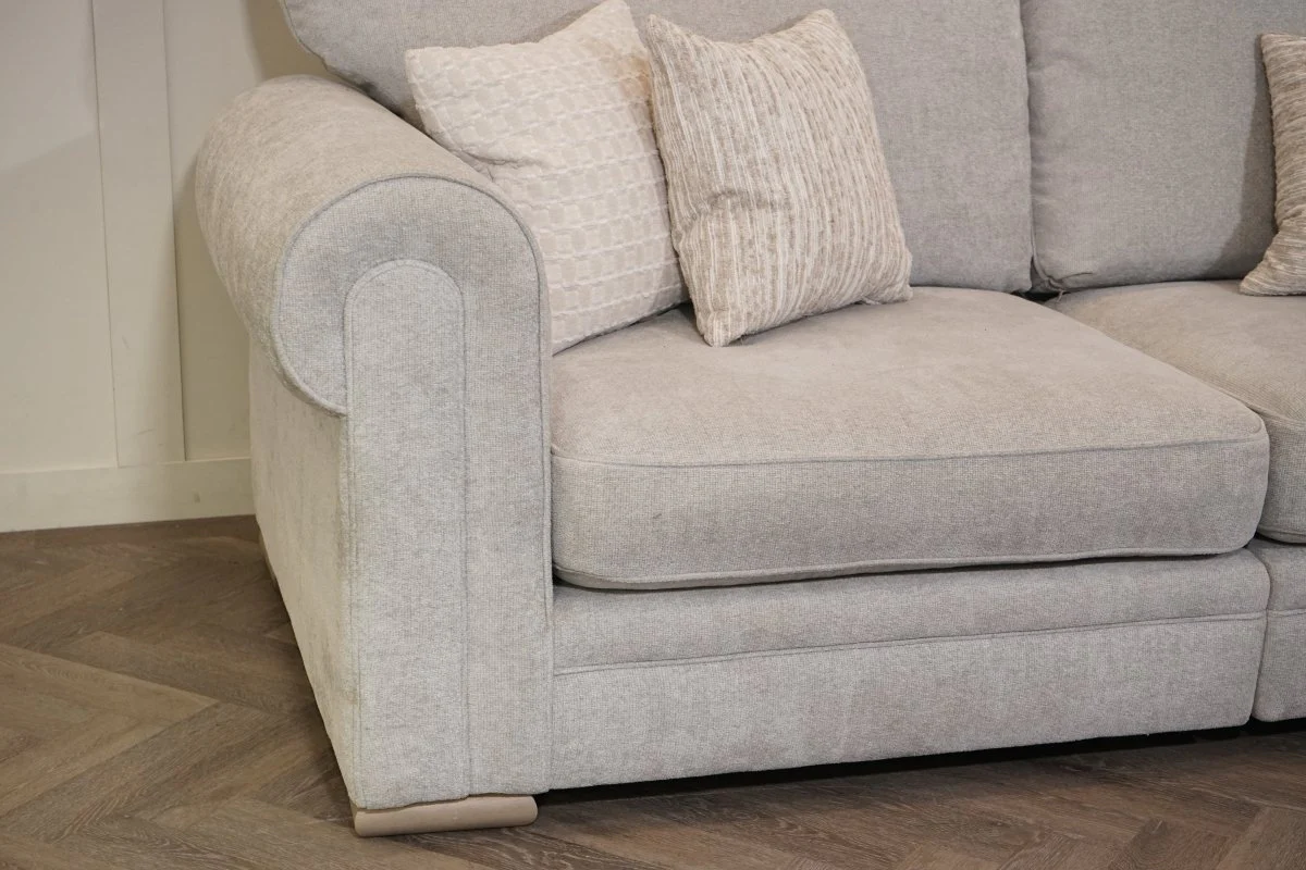 Titan 4 Seater Fabric Split Sofa, Tabby Cloud - Image 7