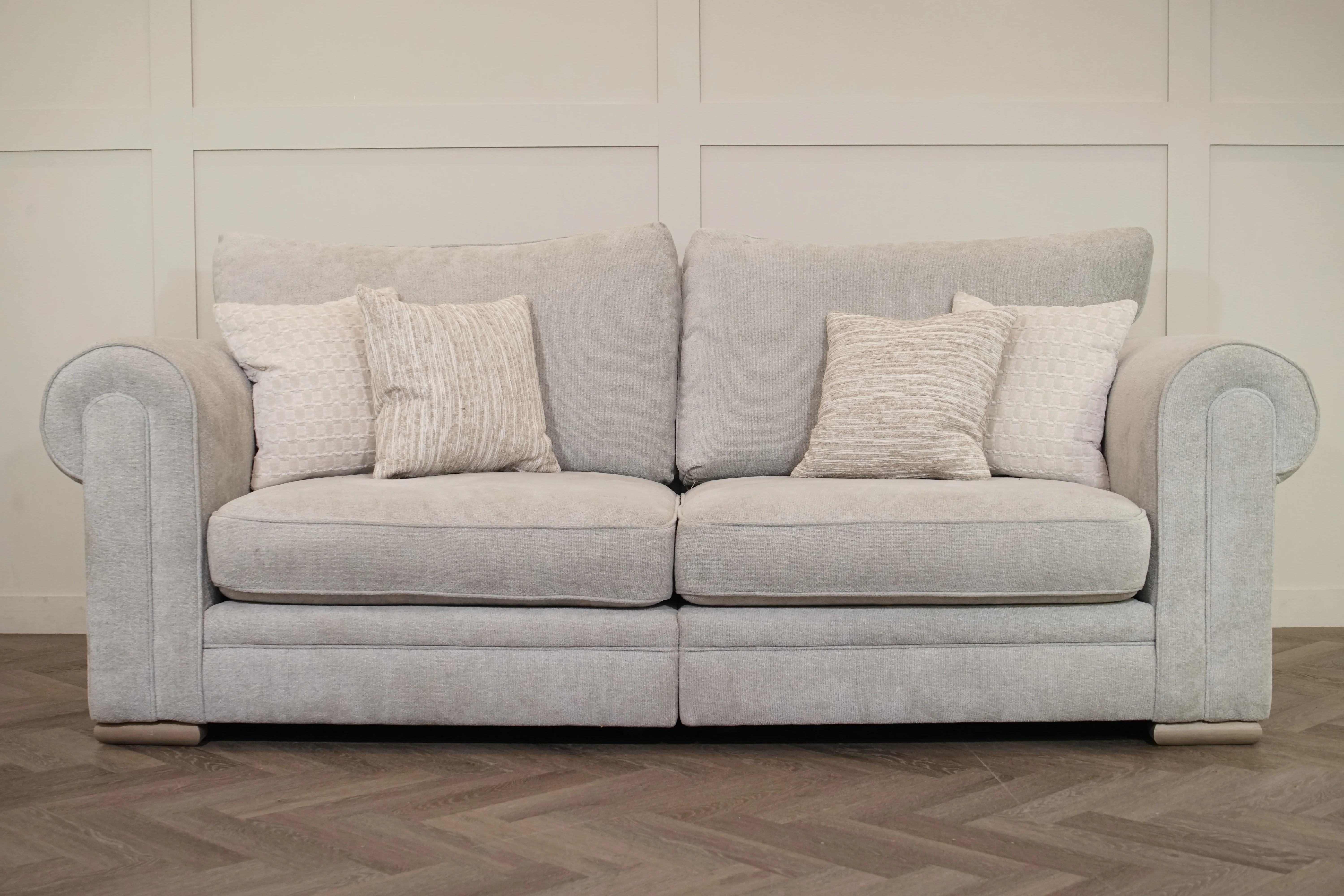Titan 4 Seater Fabric Split Sofa, Tabby Cloud - Image 9