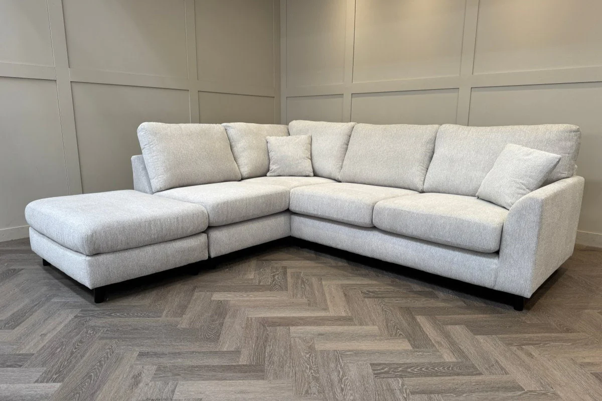 Witton Left Hand Corner Sofa, Stone Chenille - Image 4